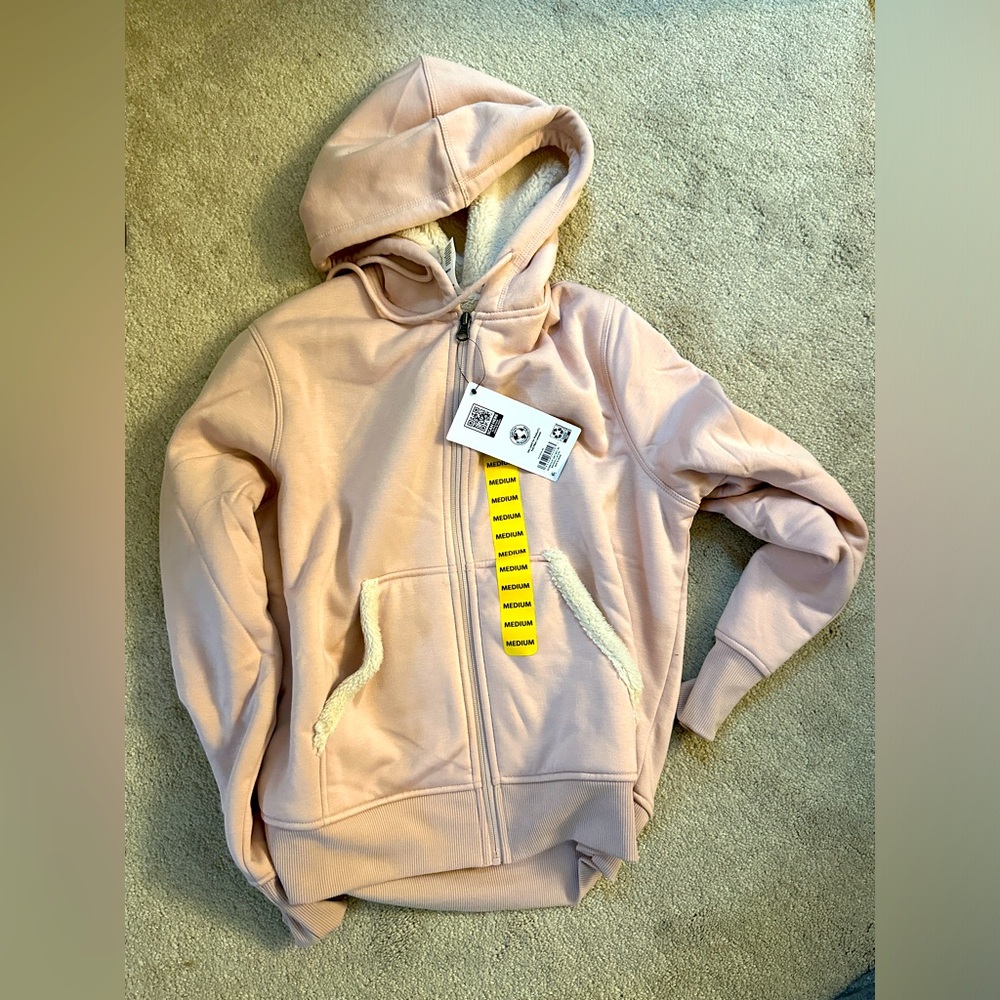 Members Mark Women’s Sherpa Lined Jacket Hoodie
